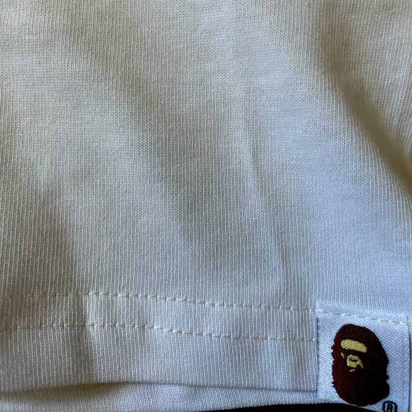 Bape White and Blue Camo Short Sleeve Tee - Picture 4 of 4
